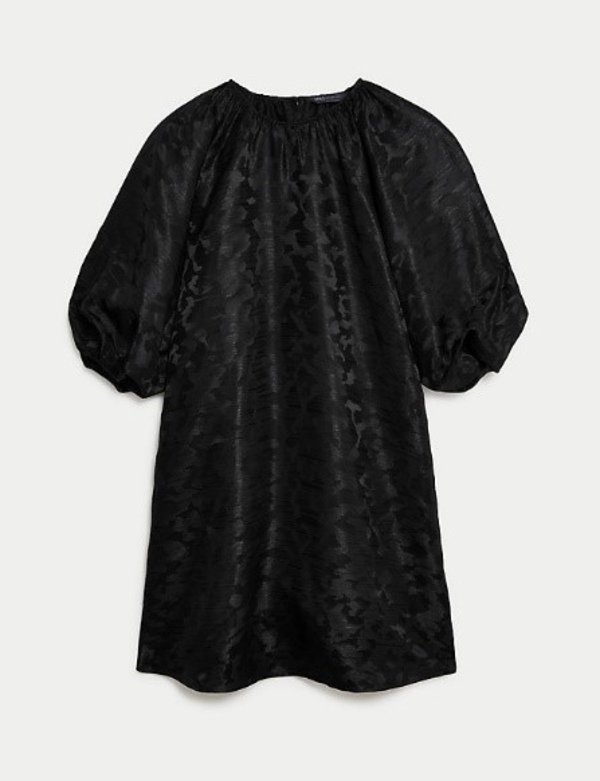 mark & spencer black dress bell sleeves1