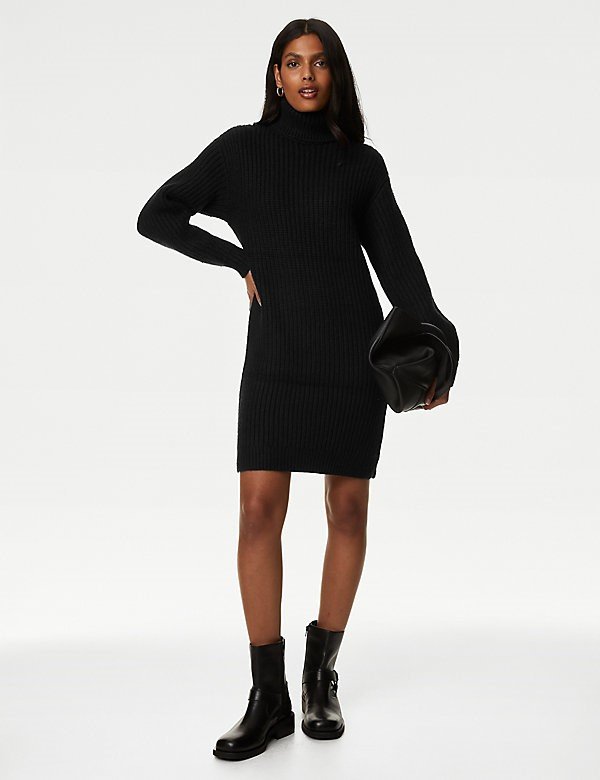 mark & spencer high neck dress 1