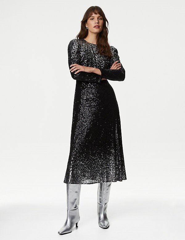 mark & spencer sequin dress 1