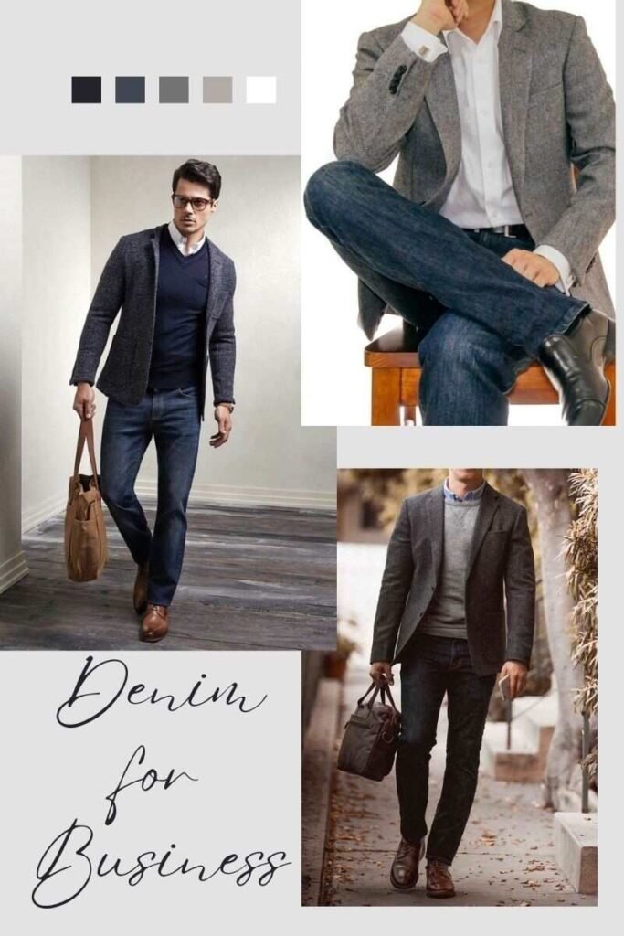 business casul for men denims