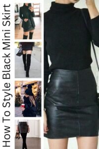 stlye black mini skirt m