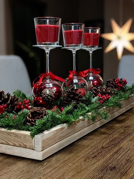 christmas wine glass decoration