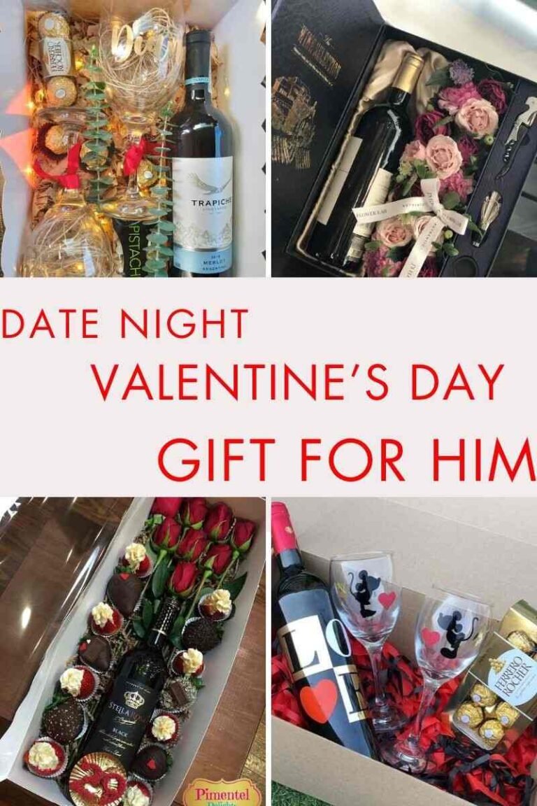 date night valentine's gift basket for him