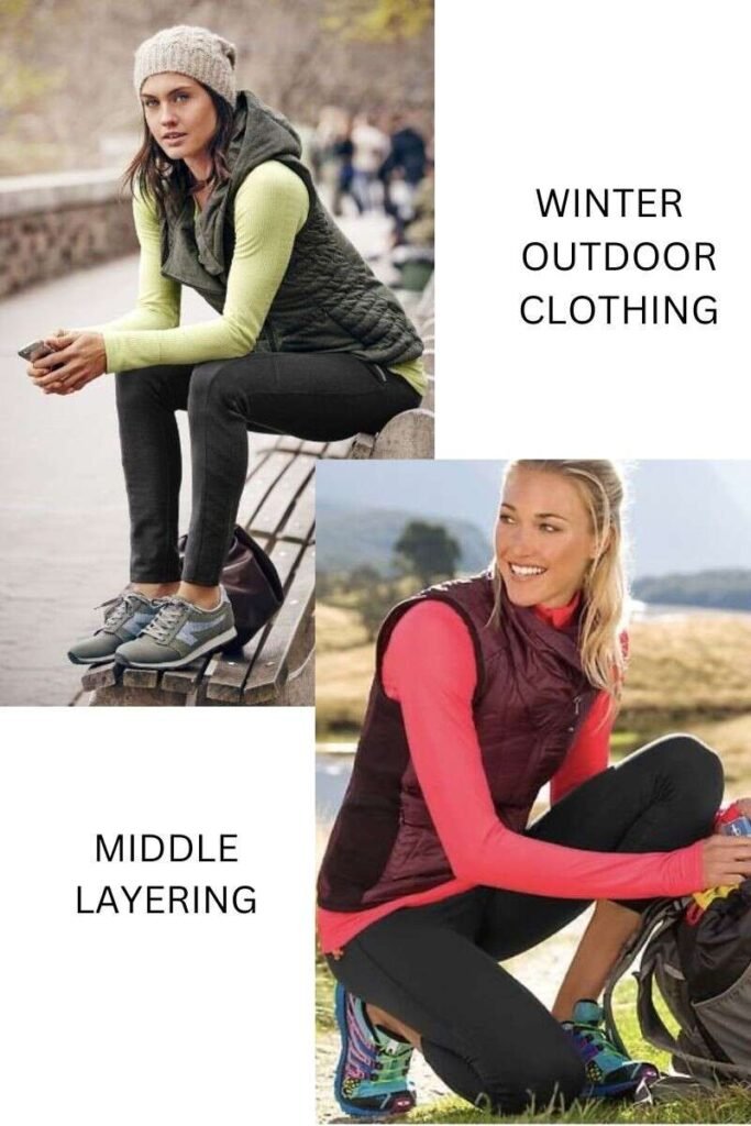 middle layering winter outdoor running gear