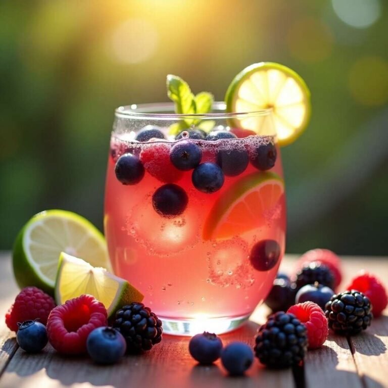 berry infused jin n tonic low sugar alcoholic drinks