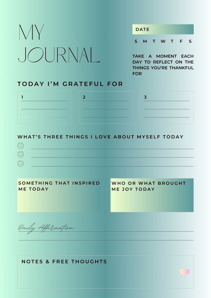 my daily 5 mintue journal